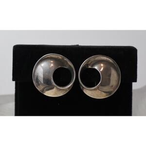 Retired James Avery 925 Modernist Mobius Earrings 16.39G / 1.1in